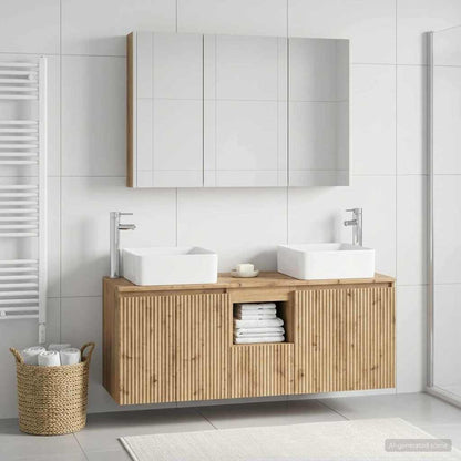 vidaXL Bathroom Cabinet Set 4 pcs Artisan Oak Engineered Wood