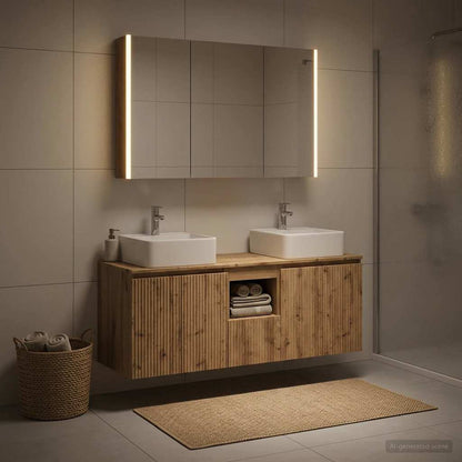 vidaXL Bathroom Cabinet Set 4 pcs Artisan Oak Engineered Wood