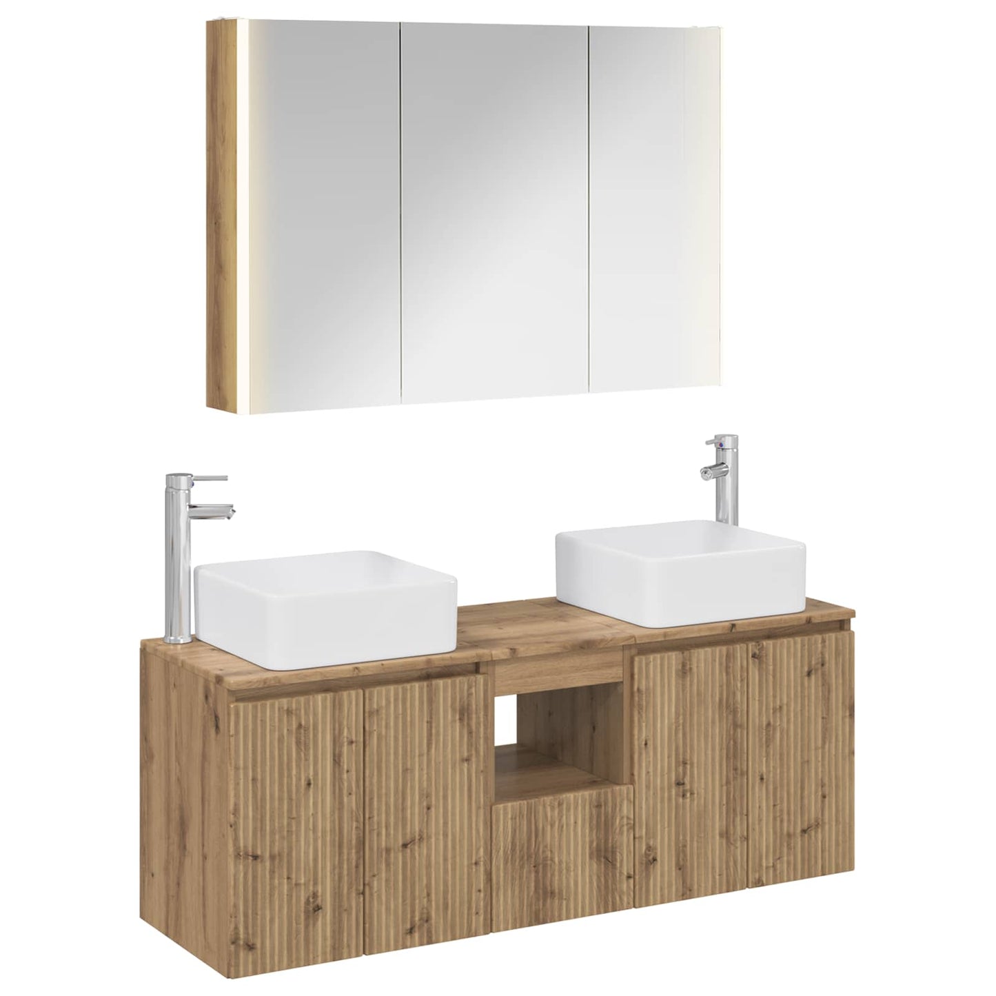 vidaXL Bathroom Cabinet Set 4 pcs Artisan Oak Engineered Wood