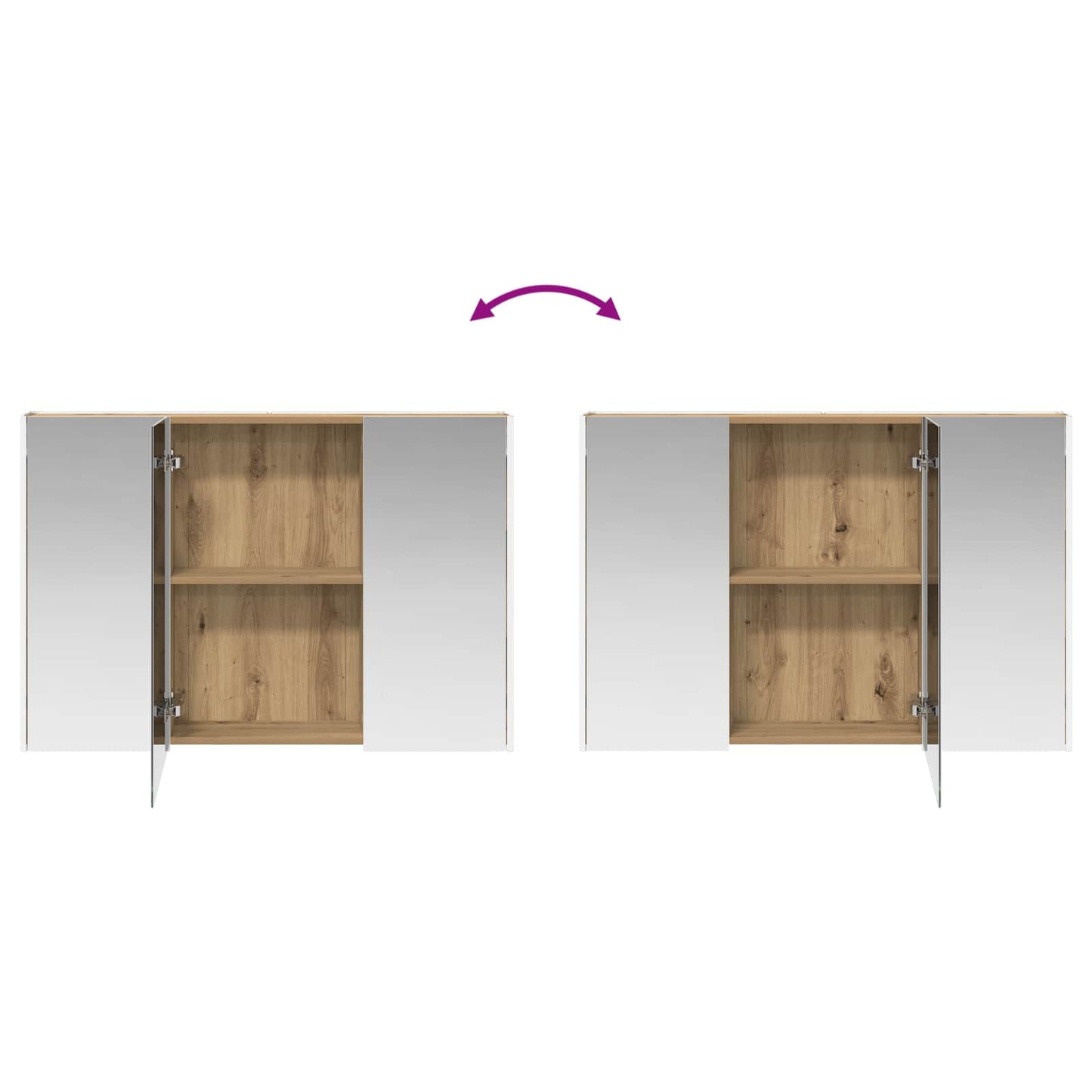 vidaXL Bathroom Cabinet Set 4 pcs Artisan Oak Engineered Wood