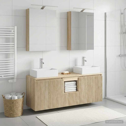 vidaXL Bathroom Cabinet Set 5 pcs Sonoma Oak Engineered Wood