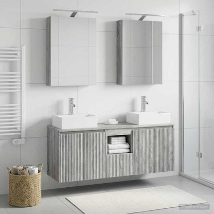 vidaXL Bathroom Cabinet Set 5 pcs Grey Sonoma Engineered Wood