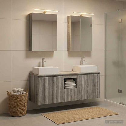 vidaXL Bathroom Cabinet Set 5 pcs Grey Sonoma Engineered Wood