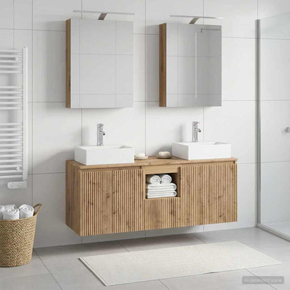 vidaXL Bathroom Cabinet Set 5 pcs Artisan Oak Engineered Wood