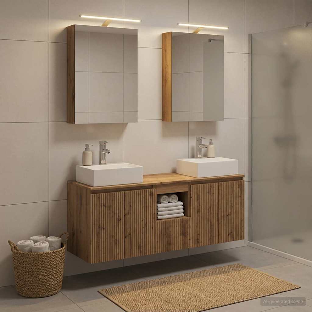 vidaXL Bathroom Cabinet Set 5 pcs Artisan Oak Engineered Wood