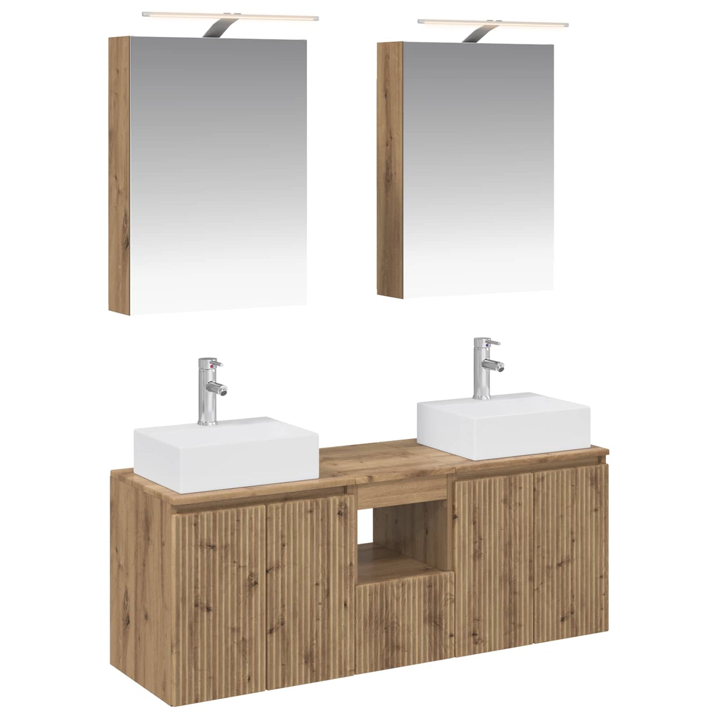 vidaXL Bathroom Cabinet Set 5 pcs Artisan Oak Engineered Wood