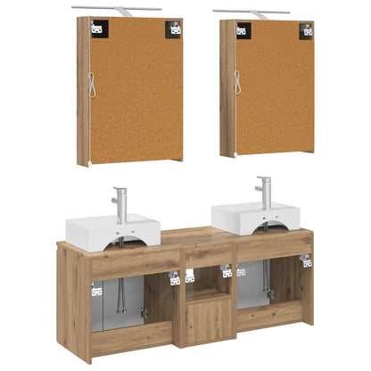 vidaXL Bathroom Cabinet Set 5 pcs Artisan Oak Engineered Wood
