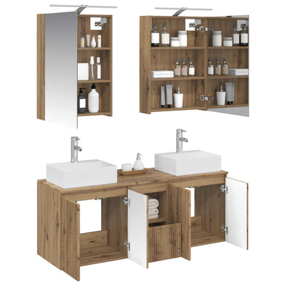 vidaXL Bathroom Cabinet Set 5 pcs Artisan Oak Engineered Wood