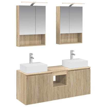 vidaXL Bathroom Cabinet Set 5 pcs Sonoma Oak Engineered Wood