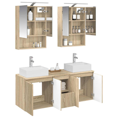 vidaXL Bathroom Cabinet Set 5 pcs Sonoma Oak Engineered Wood