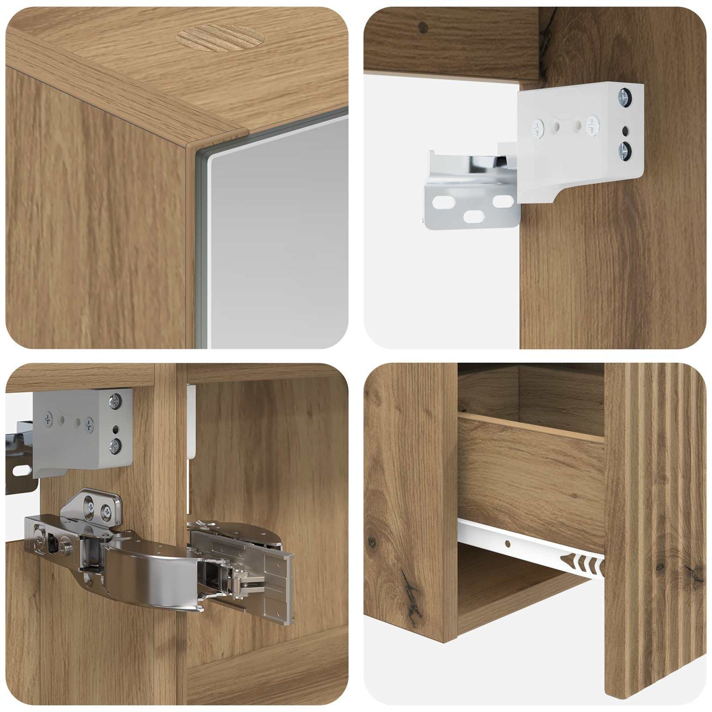 vidaXL Bathroom Cabinet Set 5 pcs Artisan Oak Engineered Wood