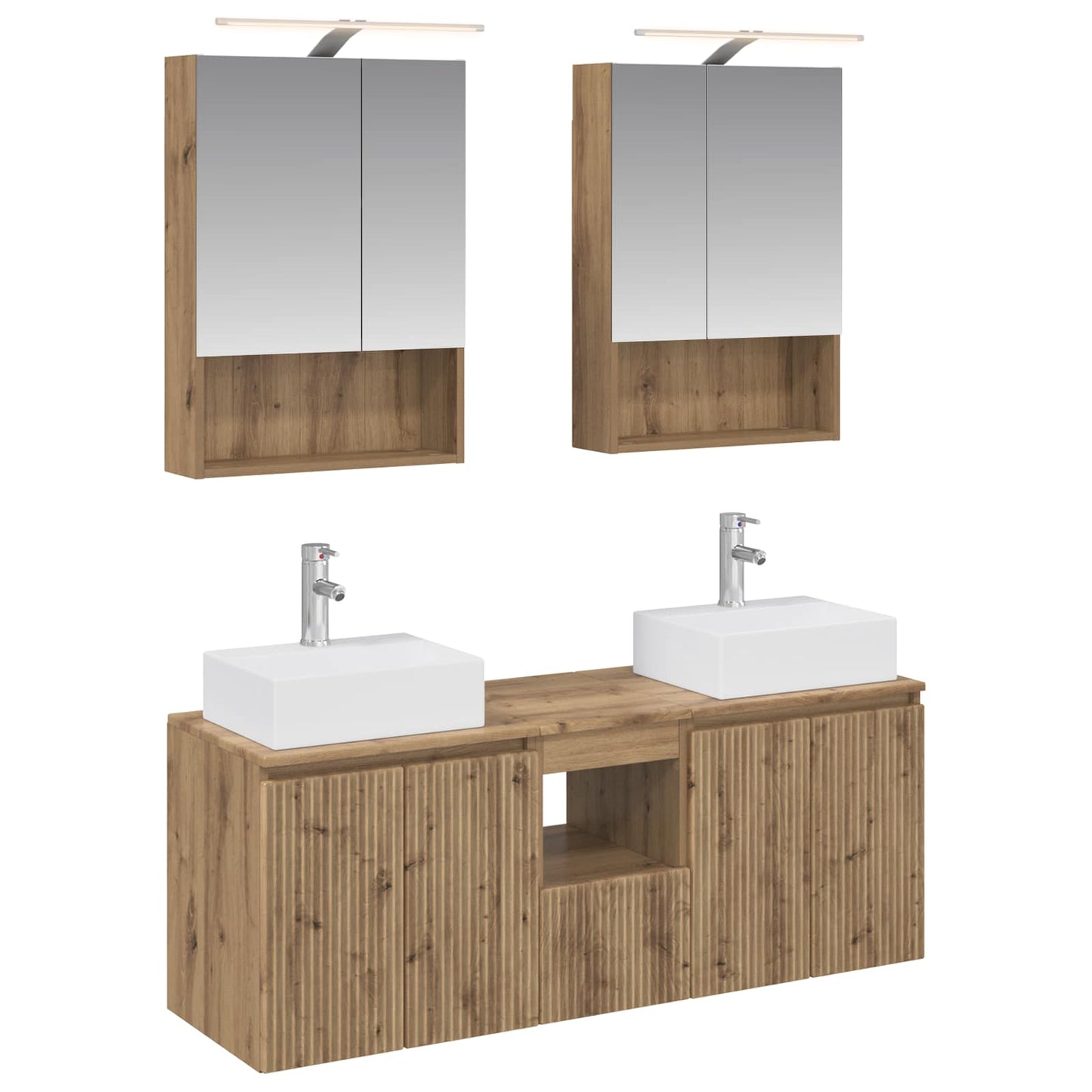 vidaXL Bathroom Cabinet Set 5 pcs Artisan Oak Engineered Wood