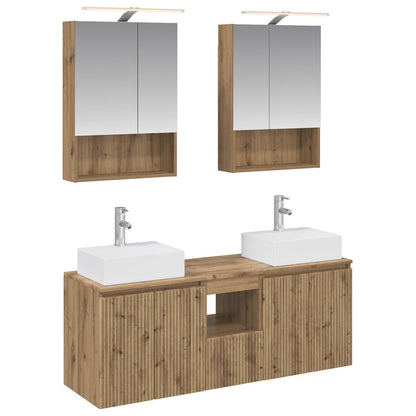 vidaXL Bathroom Cabinet Set 5 pcs Artisan Oak Engineered Wood