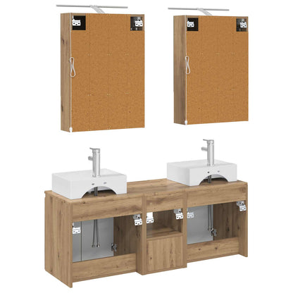 vidaXL Bathroom Cabinet Set 5 pcs Artisan Oak Engineered Wood