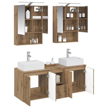 vidaXL Bathroom Cabinet Set 5 pcs Artisan Oak Engineered Wood