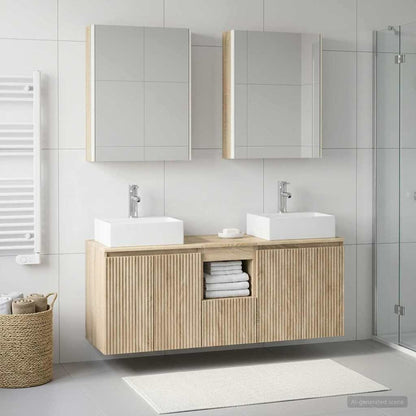 vidaXL Bathroom Cabinet Set 5 pcs Sonoma Oak Engineered Wood