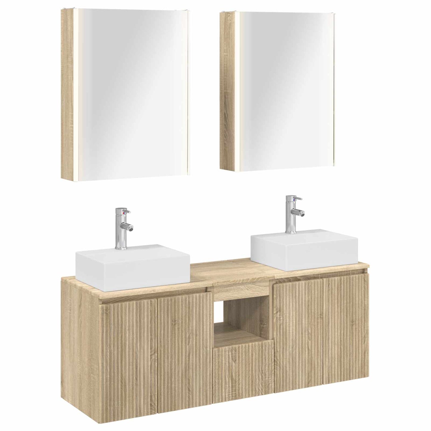 vidaXL Bathroom Cabinet Set 5 pcs Sonoma Oak Engineered Wood
