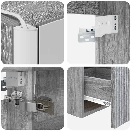 vidaXL Bathroom Cabinet Set 5 pcs Grey Sonoma Engineered Wood