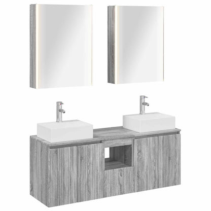 vidaXL Bathroom Cabinet Set 5 pcs Grey Sonoma Engineered Wood