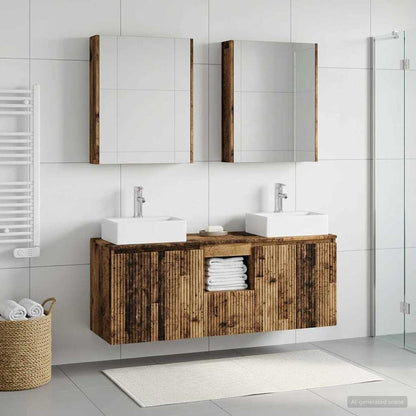 vidaXL Bathroom Cabinet Set 5 pcs Old Wood Engineered Wood