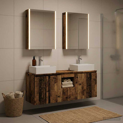 vidaXL Bathroom Cabinet Set 5 pcs Old Wood Engineered Wood