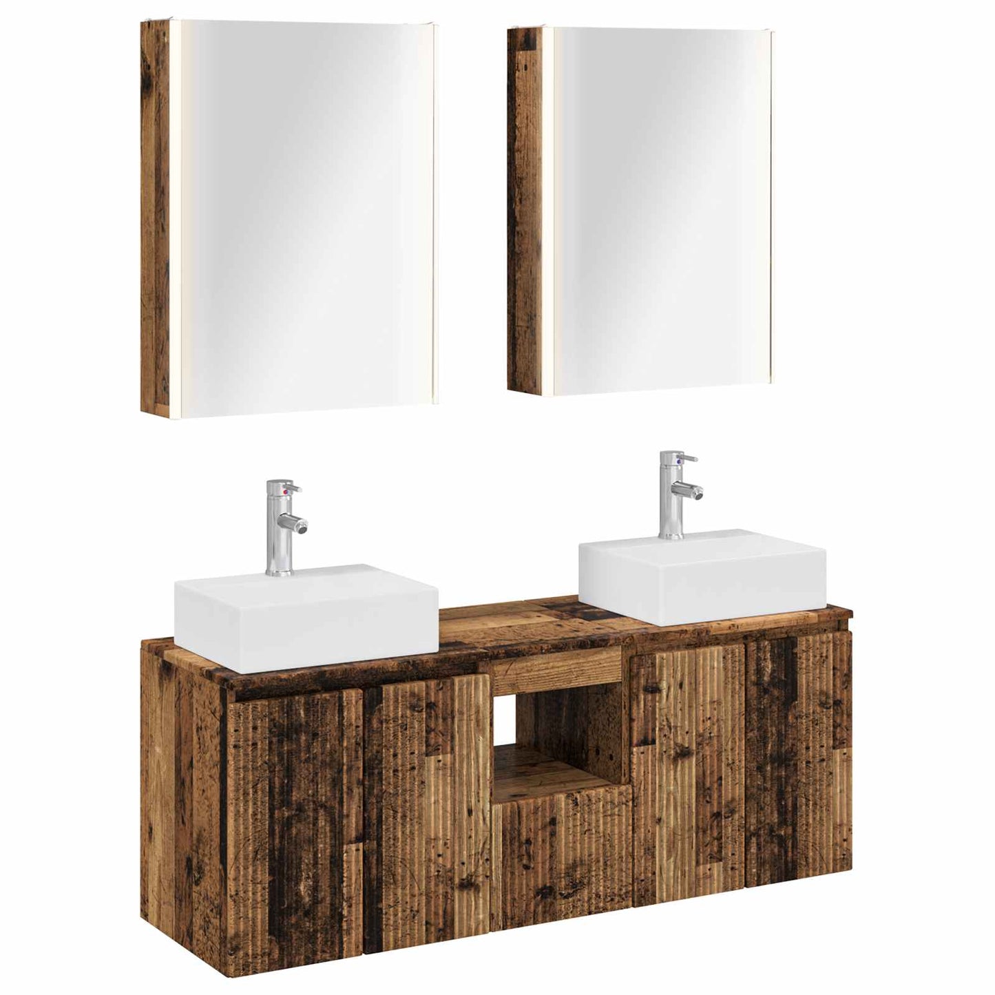 vidaXL Bathroom Cabinet Set 5 pcs Old Wood Engineered Wood