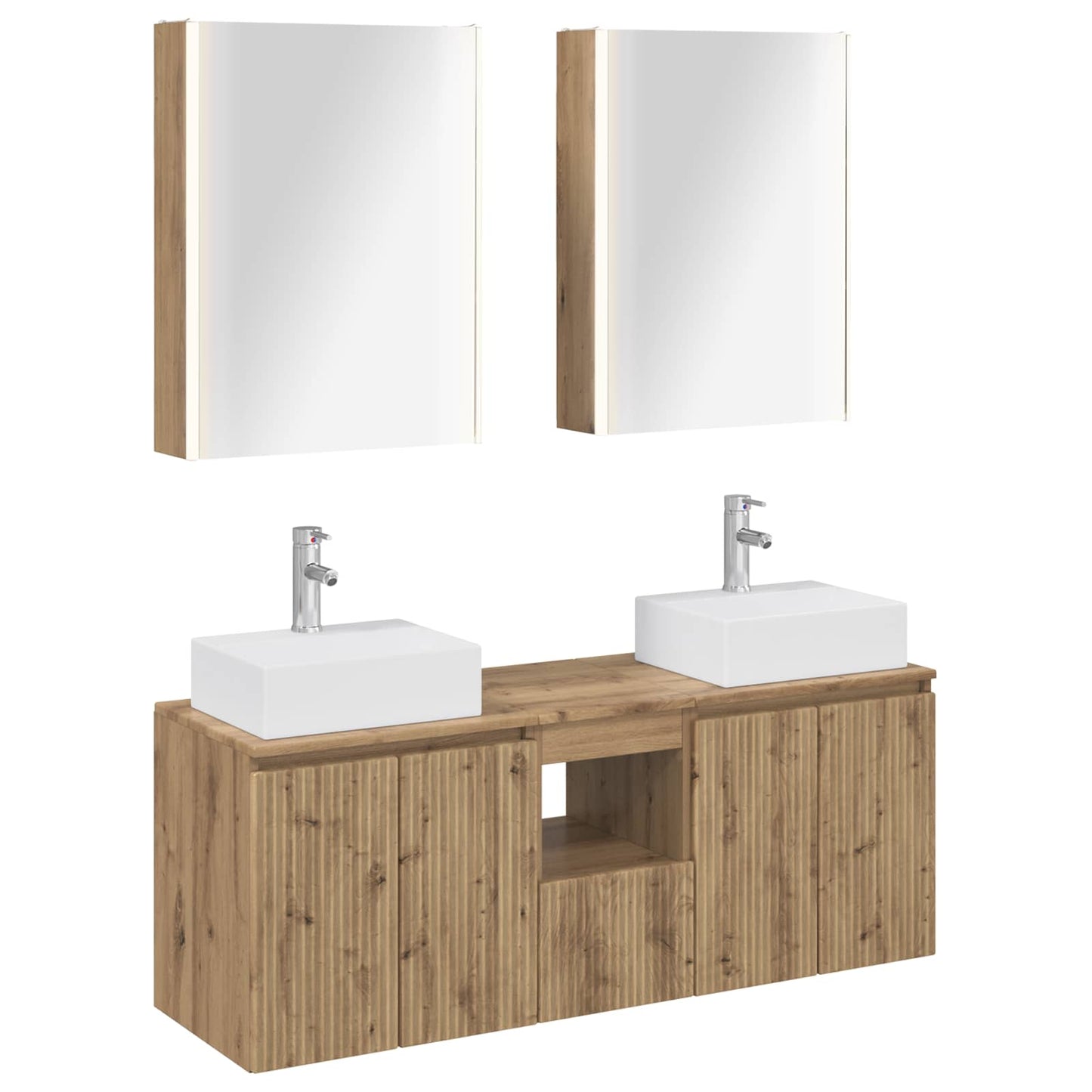vidaXL Bathroom Cabinet Set 5 pcs Artisan Oak Engineered Wood
