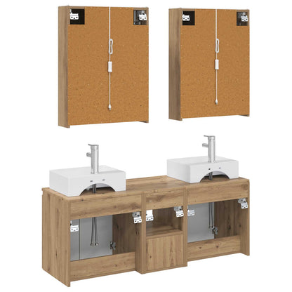 vidaXL Bathroom Cabinet Set 5 pcs Artisan Oak Engineered Wood