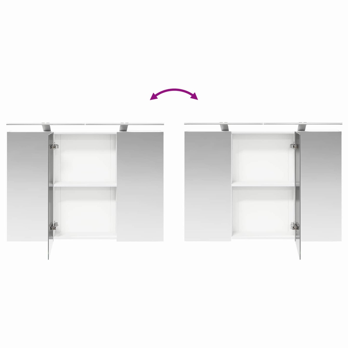 vidaXL Bathroom Cabinet Set 4 pcs White Engineered Wood