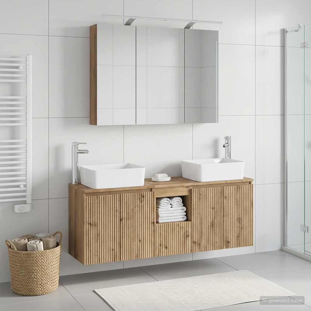 vidaXL Bathroom Cabinet Set 4 pcs Artisan Oak Engineered Wood