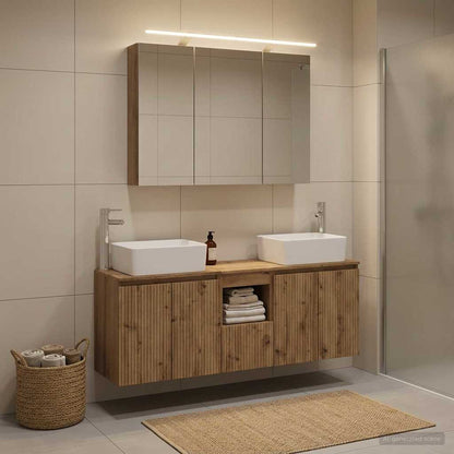 vidaXL Bathroom Cabinet Set 4 pcs Artisan Oak Engineered Wood