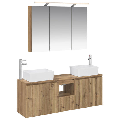 vidaXL Bathroom Cabinet Set 4 pcs Artisan Oak Engineered Wood