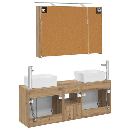 vidaXL Bathroom Cabinet Set 4 pcs Artisan Oak Engineered Wood
