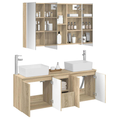 vidaXL Bathroom Cabinet Set 4 pcs Sonoma Oak Engineered Wood