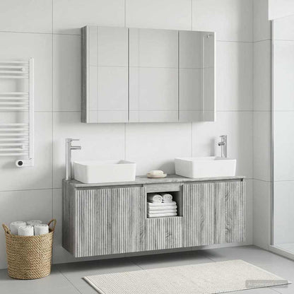 vidaXL Bathroom Cabinet Set 4 pcs Grey Sonoma Engineered Wood