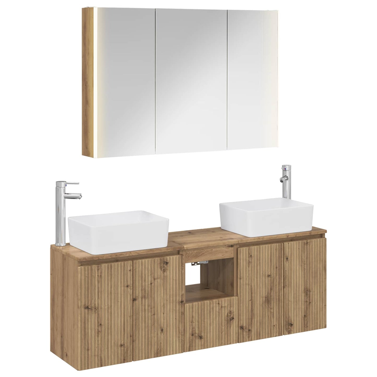 vidaXL Bathroom Cabinet Set 4 pcs Artisan Oak Engineered Wood