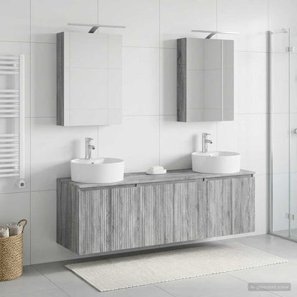 vidaXL Bathroom Cabinet Set 5 pcs Grey Sonoma Engineered Wood