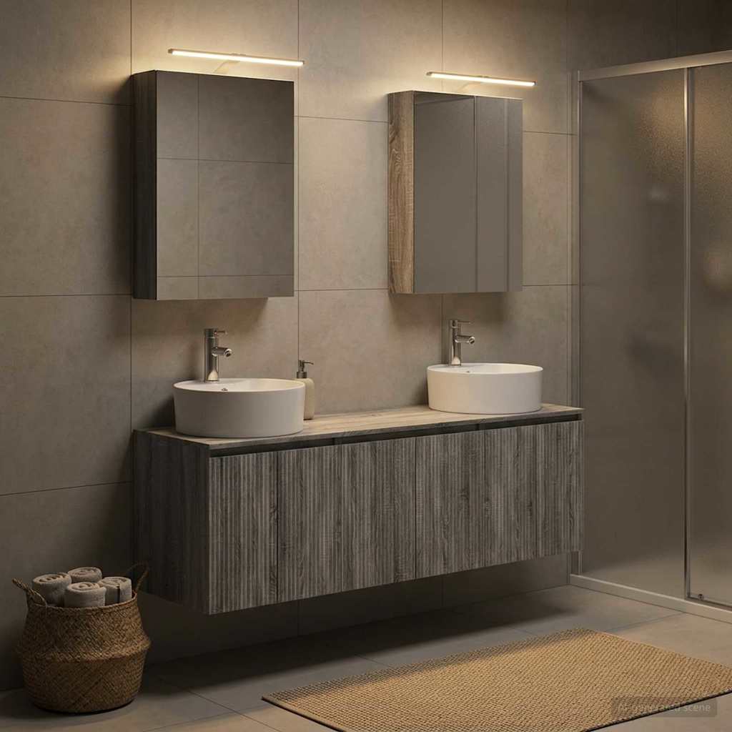 vidaXL Bathroom Cabinet Set 5 pcs Grey Sonoma Engineered Wood