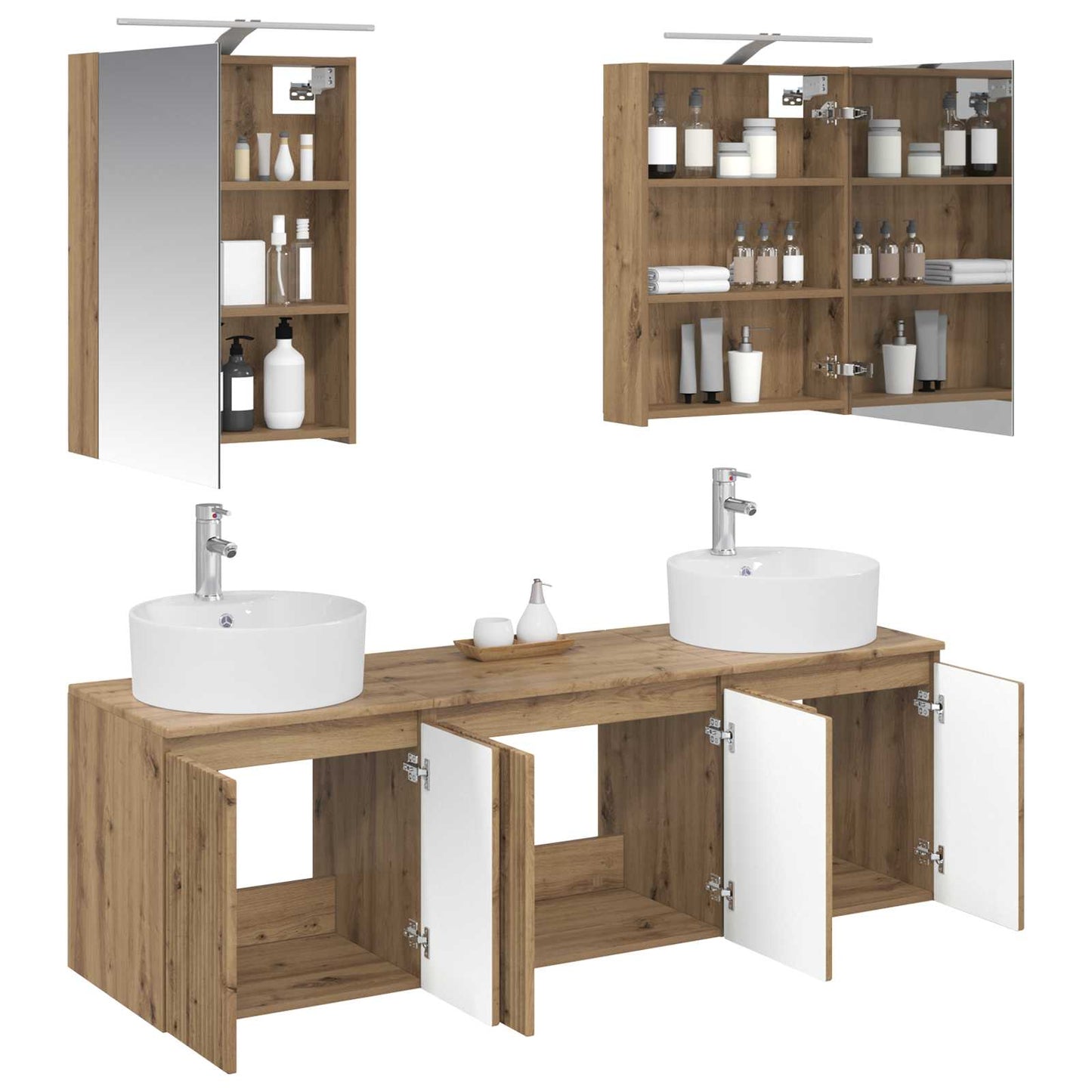 vidaXL Bathroom Cabinet Set 5 pcs Artisan Oak Engineered Wood