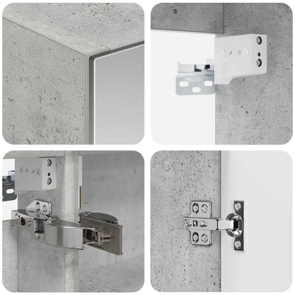 vidaXL Bathroom Cabinet Set 5 pcs Concrete Grey Engineered Wood