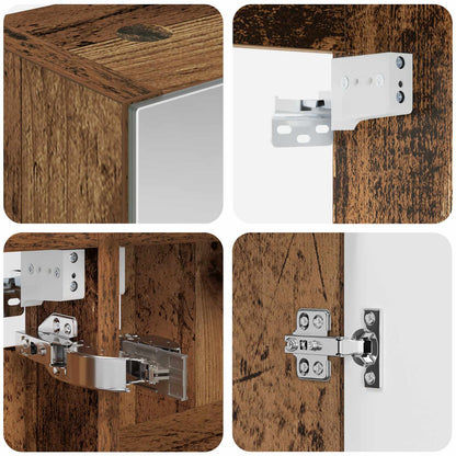 vidaXL Bathroom Cabinet Set 5 pcs Old Wood Engineered Wood