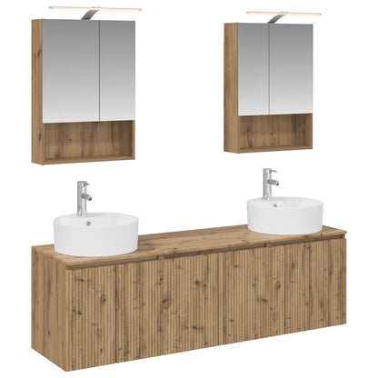 vidaXL Bathroom Cabinet Set 5 pcs Artisan Oak Engineered Wood