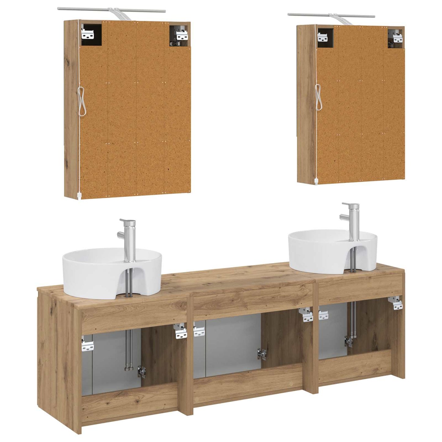 vidaXL Bathroom Cabinet Set 5 pcs Artisan Oak Engineered Wood