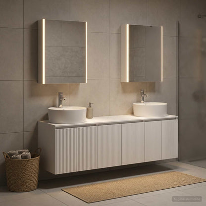vidaXL Bathroom Cabinet Set 5 pcs White Engineered Wood