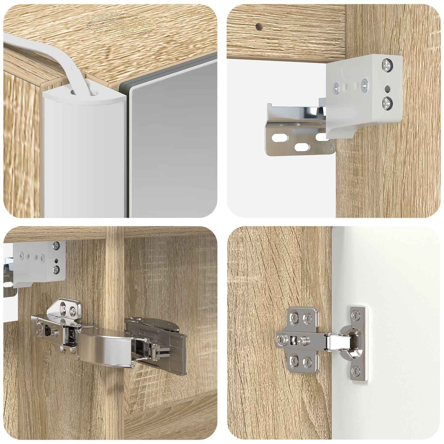 vidaXL Bathroom Cabinet Set 5 pcs Sonoma Oak Engineered Wood