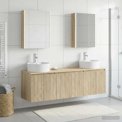 vidaXL Bathroom Cabinet Set 5 pcs Sonoma Oak Engineered Wood
