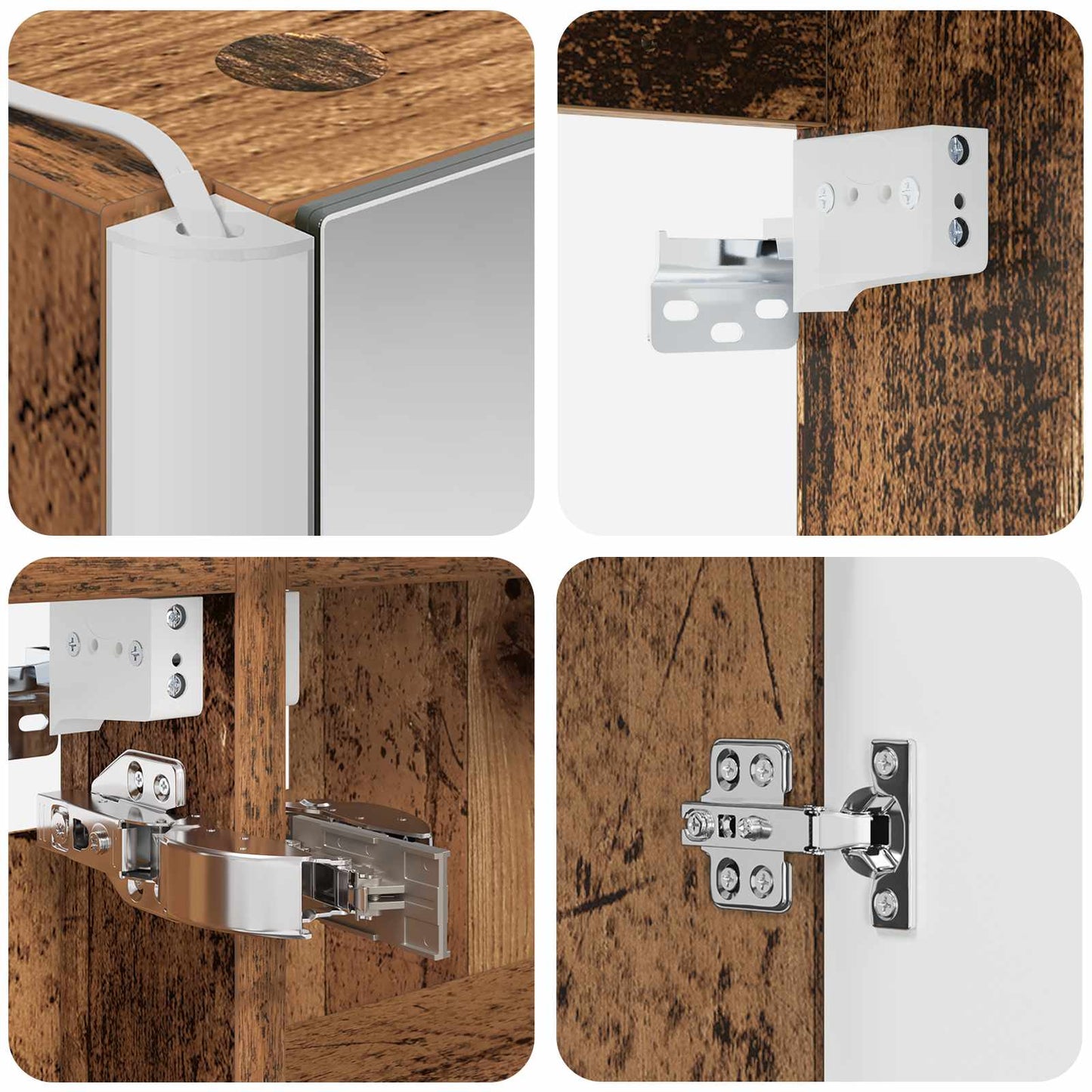 vidaXL Bathroom Cabinet Set 5 pcs Old Wood Engineered Wood