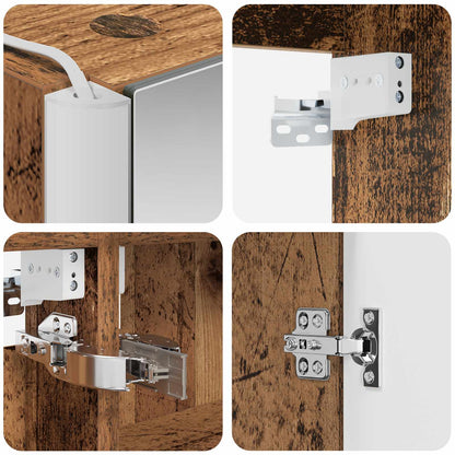 vidaXL Bathroom Cabinet Set 5 pcs Old Wood Engineered Wood
