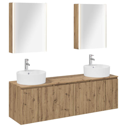 vidaXL Bathroom Cabinet Set 5 pcs Artisan Oak Engineered Wood