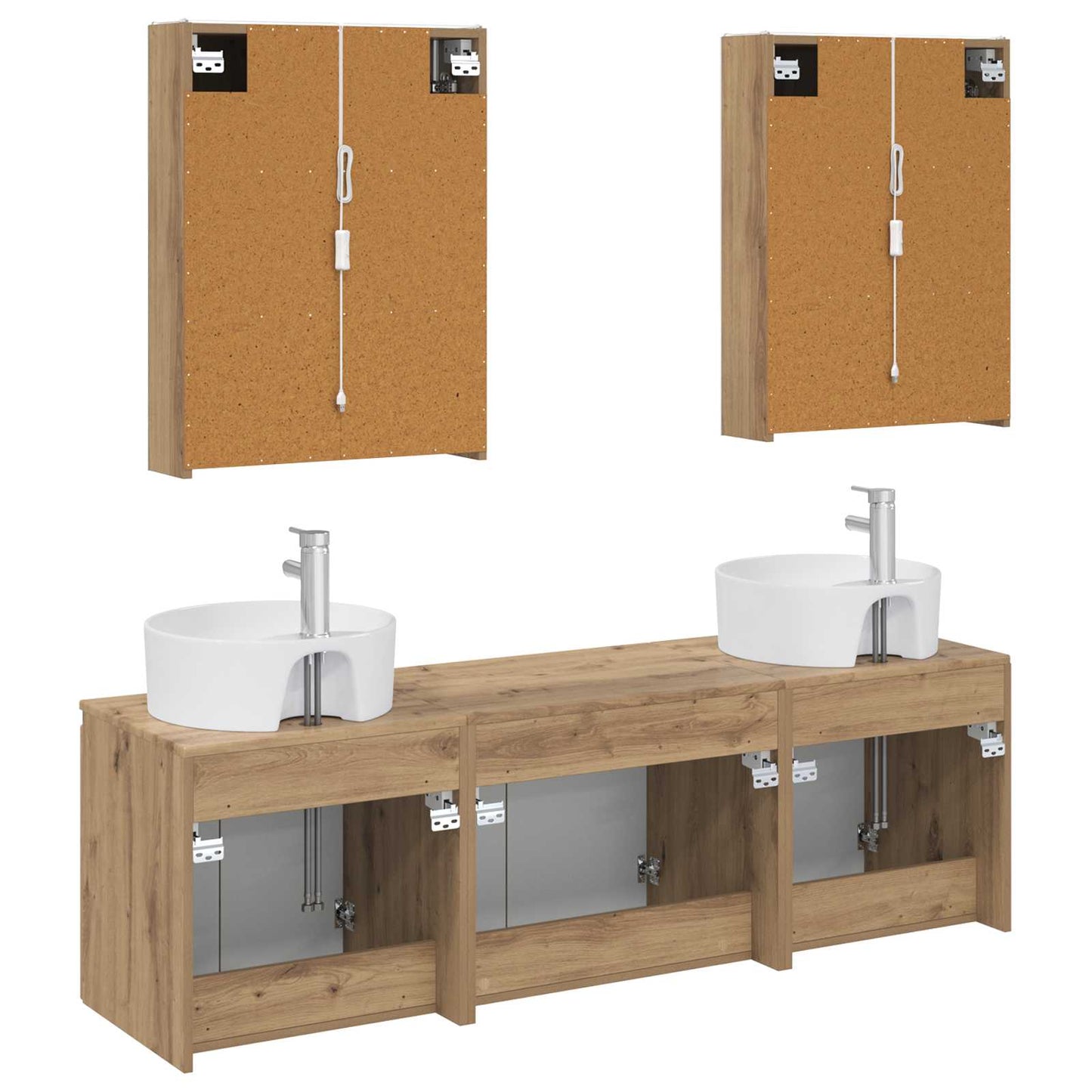 vidaXL Bathroom Cabinet Set 5 pcs Artisan Oak Engineered Wood